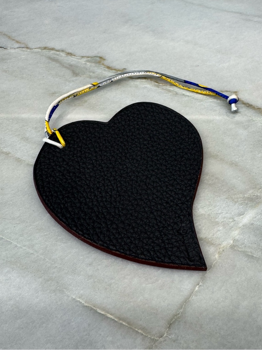 Hermes Petit H Heart Charm Leather and Silk - Picture 3 of 5